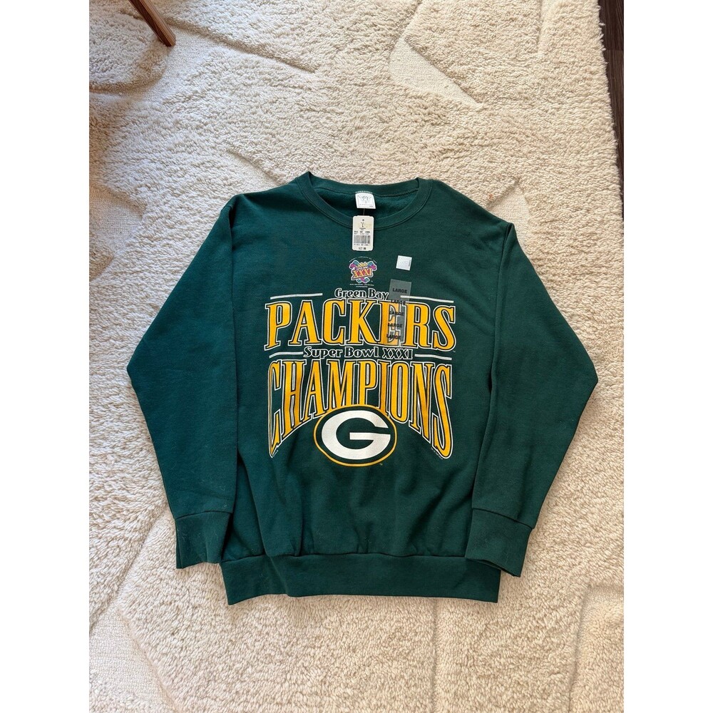 NWT Vintage 1997 Green Bay Packers Super Bowl XXXI Champions Crewneck Sweatshirt